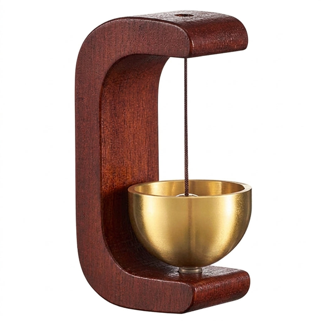 Entriva™– Elegant Wooden-Brass Doorbell