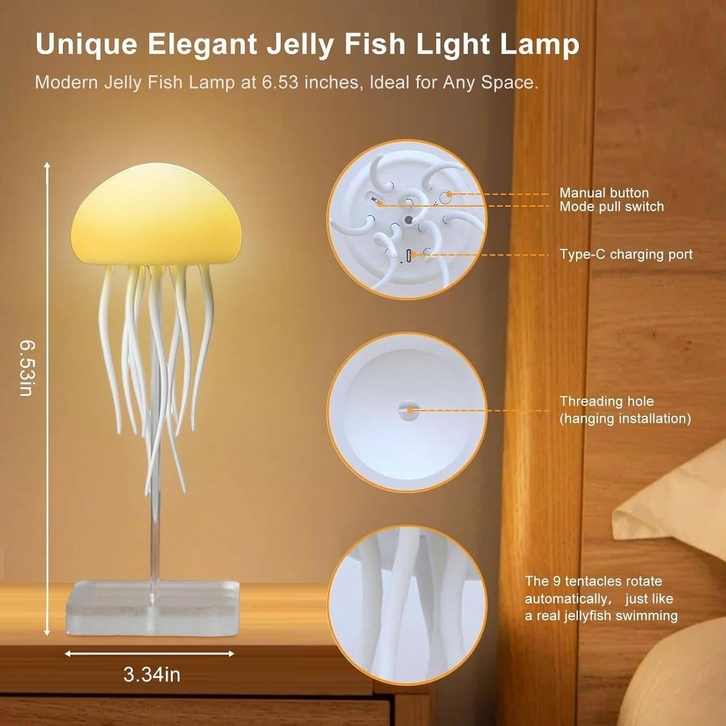 Glowfin™ - Hanging Jellyfish Lamp
