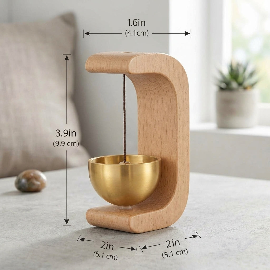 Entriva™– Elegant Wooden-Brass Doorbell