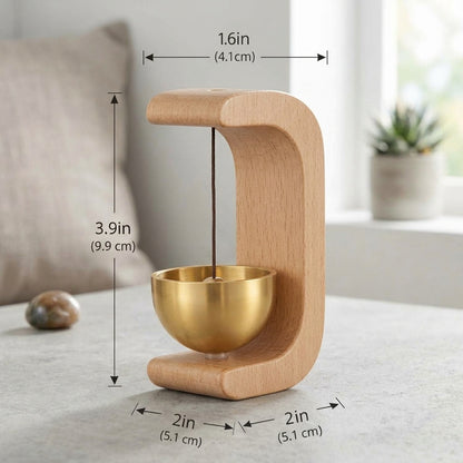 Entriva™– Elegant Wooden-Brass Doorbell