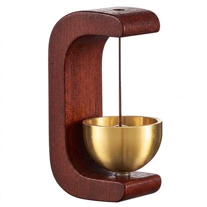 Entriva™– Elegant Wooden-Brass Doorbell