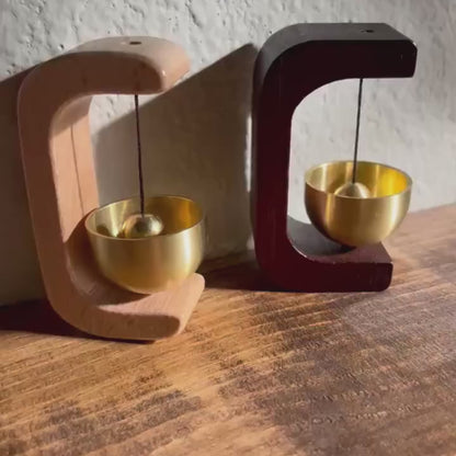 Entriva™– Elegant Wooden-Brass Doorbell